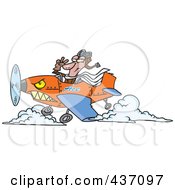 Poster, Art Print Of Pilot Flying An Ace Plane