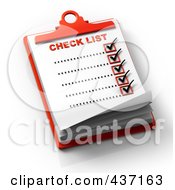 Royalty Free RF Clipart Illustration Of A 3d Complete Checklist On A Clipboard 2