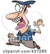Royalty Free RF Clipart Illustration Of A Shouting Umpire