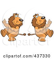 Poster, Art Print Of Dancing Lion Couple