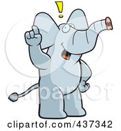 Poster, Art Print Of Elephant Exclaiming