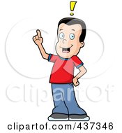 Royalty Free RF Clipart Illustration Of A Boy Exclaiming by Cory Thoman