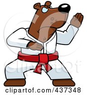 Poster, Art Print Of Karate Bear With A Red Belt