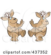Royalty Free RF Clipart Illustration Of A Dancing Jackalope Couple