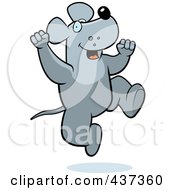 Poster, Art Print Of Excited Rat Jumping
