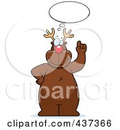 Poster, Art Print Of Rudolph Standing Under A Thought Balloon