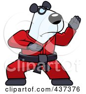 Poster, Art Print Of Karate Panda With A Red Belt