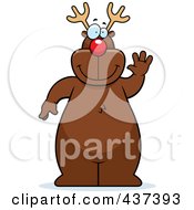 Poster, Art Print Of Rudolph Standing And Waving