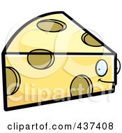Poster, Art Print Of Swiss Cheese Wedge Character