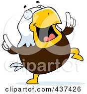 Royalty Free RF Clipart Illustration Of A Bald Eagle Dancing