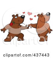 Poster, Art Print Of Bear Couple Doing A Romantic Dance