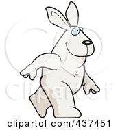 Royalty Free RF Clipart Illustration Of A Walking Rabbit