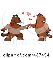 Poster, Art Print Of Beaver Couple Doing A Romantic Dance
