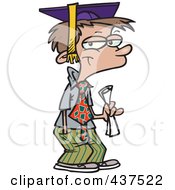 Cartoon Teen Boy Graduate