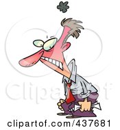 Royalty Free RF Clip Art Illustration Of A Ticked Off Businessman Holding A Document by toonaday