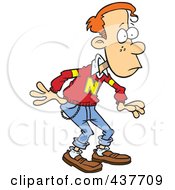 Royalty Free RF Clip Art Illustration Of A Shocked Teen Boy by toonaday