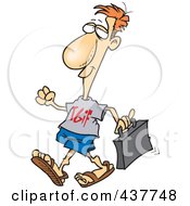 Poster, Art Print Of Cartoon Businessman Wearing A Tgif Shirt On Casual Work Day