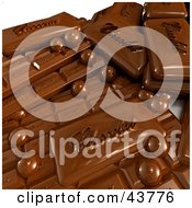 Clipart Illustration Of 3d Chocolate Balls And Bars