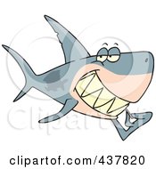 Poster, Art Print Of Grinning Shark Using A Toothpick