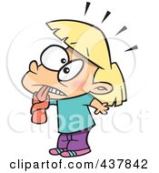 Poster, Art Print Of Blond Shocked Tongue Tied Girl