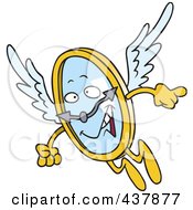 Royalty Free RF Clip Art Illustration Of Time Flying By