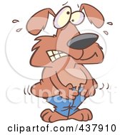 Poster, Art Print Of Dog Trying To Squeeze Into Tight Pants