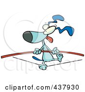 Poster, Art Print Of Blue Dog Walking On A Tight Rope