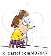 Royalty Free RF Clip Art Illustration Of A Cartoon Businesswoman Doing Time Out In A Corner