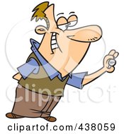 Royalty Free RF Clip Art Illustration Of A Cartoon Man Giving His Two Cents