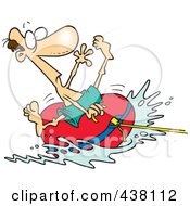 Royalty Free RF Clip Art Illustration Of A Cartoon Man Riding On A Tube by toonaday
