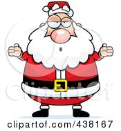 Royalty Free RF Clipart Illustration Of A Careless Santa Shrugging
