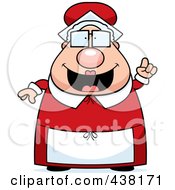 Poster, Art Print Of Plump Mrs Claus With An Idea