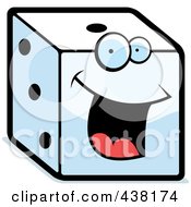 Royalty Free RF Clipart Illustration Of A Happy Dice