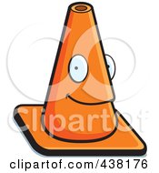 Royalty Free RF Clipart Illustration Of A Traffic Cone Character by Cory Thoman