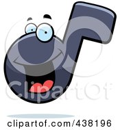 Royalty Free RF Clipart Illustration Of A Happy Music Note Character by Cory Thoman