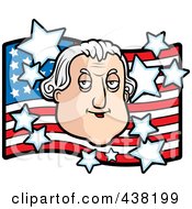 George Washington Over An American Flag