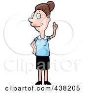 Royalty Free RF Clipart Illustration Of A Woman With An Idea