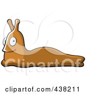 Royalty Free RF Clipart Illustration Of A Brown Slug by Cory Thoman