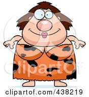 Royalty Free RF Clipart Illustration Of A Plump Cave Woman