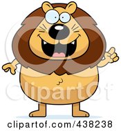 Royalty Free RF Clipart Illustration Of A Plump Lion With An Idea