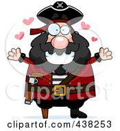 Royalty Free RF Clipart Illustration Of A Loving Pirate With Open Arms