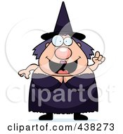 Royalty Free RF Clipart Illustration Of A Plump Witch With An Idea