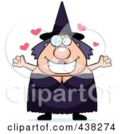 Poster, Art Print Of Plump Witch With Open Arms