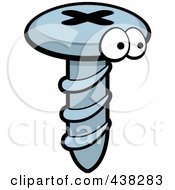 Royalty Free RF Clipart Illustration Of A Screw Character