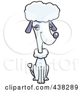 Royalty Free RF Clipart Illustration Of A Sitting White Poodle