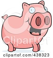 Royalty Free RF Clipart Illustration Of A Happy Pig Standing