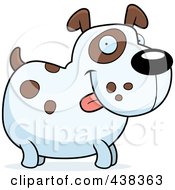 Royalty Free RF Clipart Illustration Of A Spotted Dog Standing