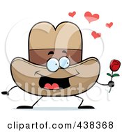 Poster, Art Print Of Cowboy Hat Holding A Single Rose
