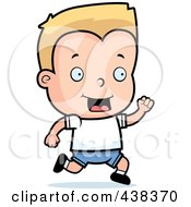 Poster, Art Print Of Blond Boy Running