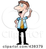 Royalty Free RF Clipart Illustration Of A Creative Businessman With An Idea